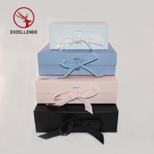 Cardboard Folding Gift Box with Ribbon Storage Boxes Magnetic Shoe Box Wedding Christmas Birthday