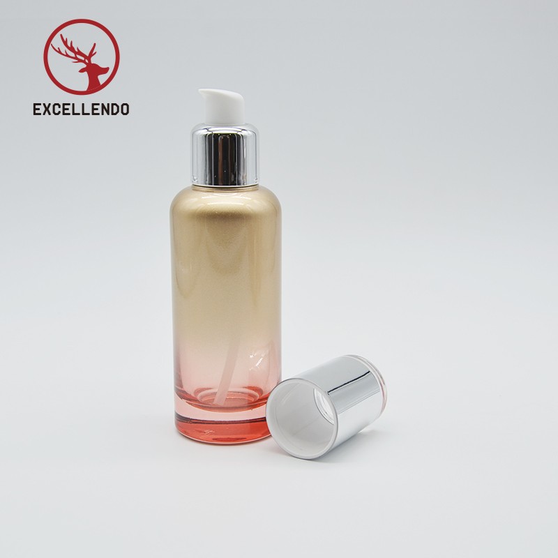Customized 120ml 100ml 40ml Printed Glass Cosmetic Bottle Perfume Cream Essential Oil Bottle