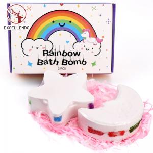 Rainbow Bath Bombs Hot Sale on Amazon Factory Price Colorful Rich Bubble Bath Surprise Gift Set