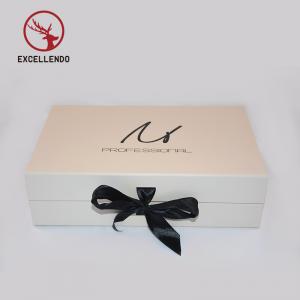Custom Made Rigid Foldable Magnet Gift Box with Ribbon Closeure, Customzed Collapsible Gift box
