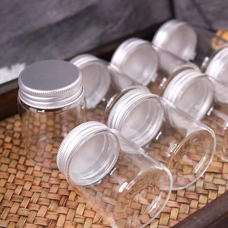 Recyclable Clear Small Glass Bottle With Cap Kitchen Glass Canister Snack Sugar Storage Container
