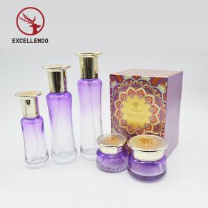 Empty 125ml 100ml 50ml Color Print Glass Cosmetic Bottle Perfume Essential Oil Bottle with Cap