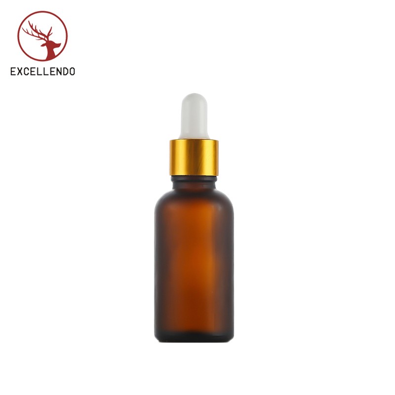 Frosted Boston Amber Glass Perfume Bottle in 10ml 15ml 30ml 50ml 100ml 