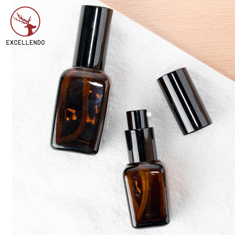 High Quality Amber Essential Oil Separate Bottle Glass Spray Bottle with Pump Oil Dropper Bottle
