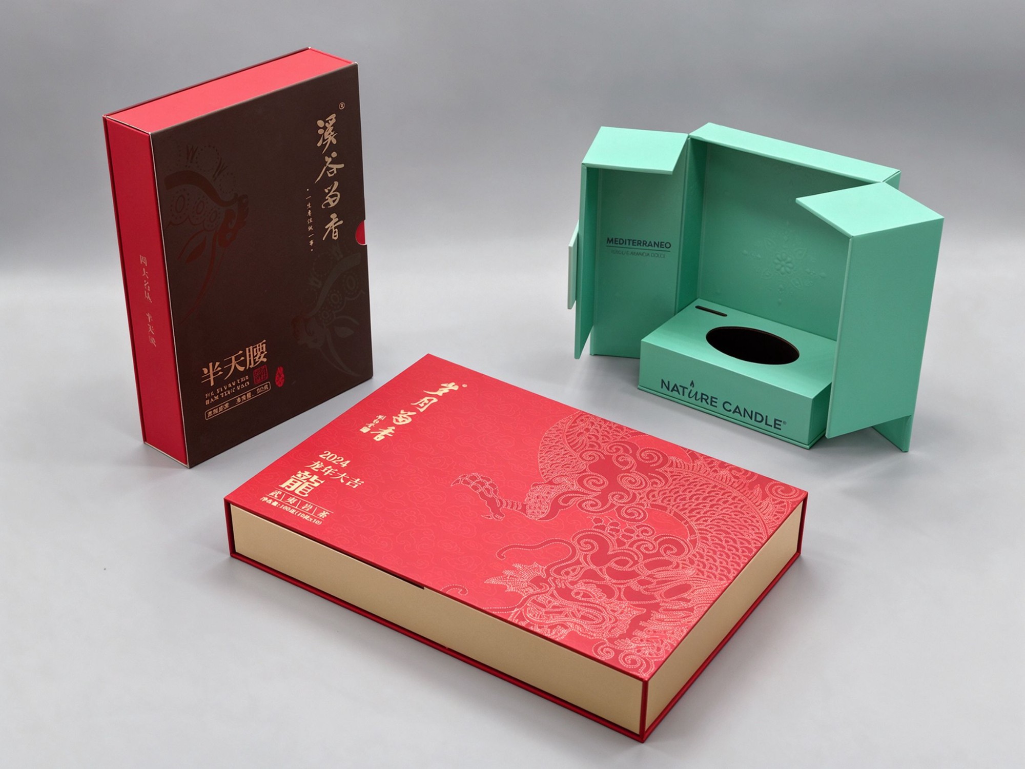 Premium Red Book-Shaped Magnetic Box